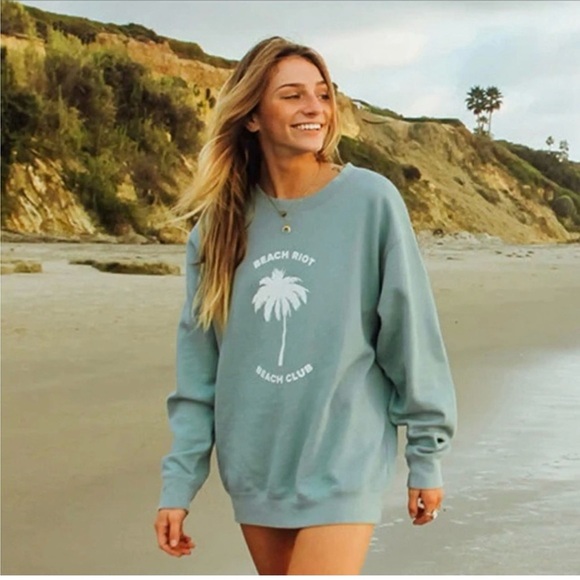 Beach Riot Light Blue Sweatshirt - Picture 1 of 4
